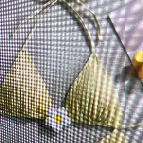 Yellow Ribbed Bikini Set - Picture 2 of 2
